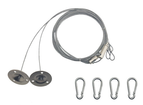 Seilabhängung verstellbar LED Panel 2er Set Montageset 1,5m Karabinerhaken