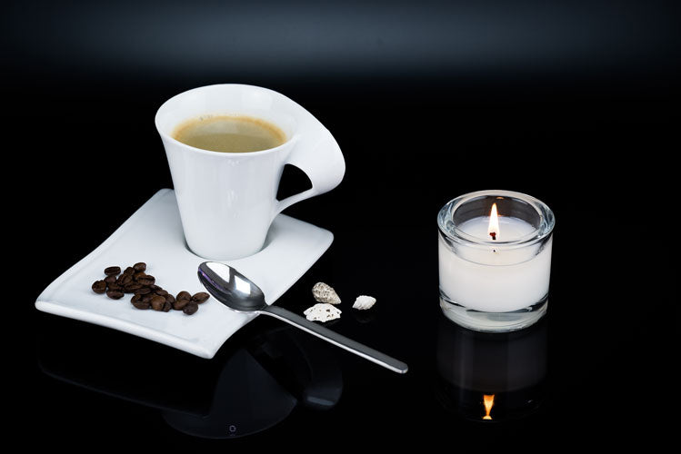 6er Set Design Löffel Luna aus Edelstahl glänzend Kaffeelöffel Dessertlöffel