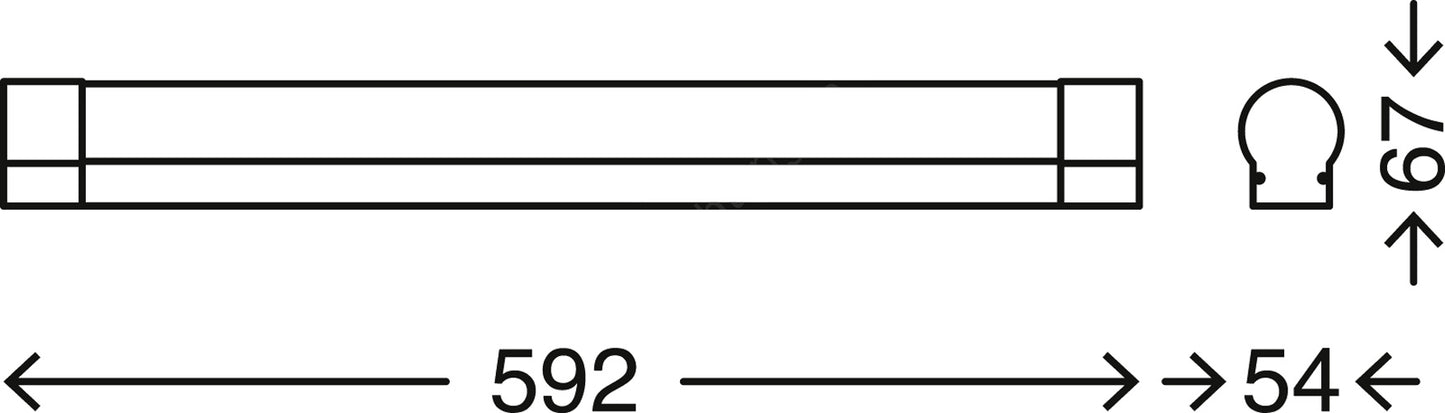 LED Spiegellampe 60cm CCT warmweiß kaltweiß Glitzereffekt IP44