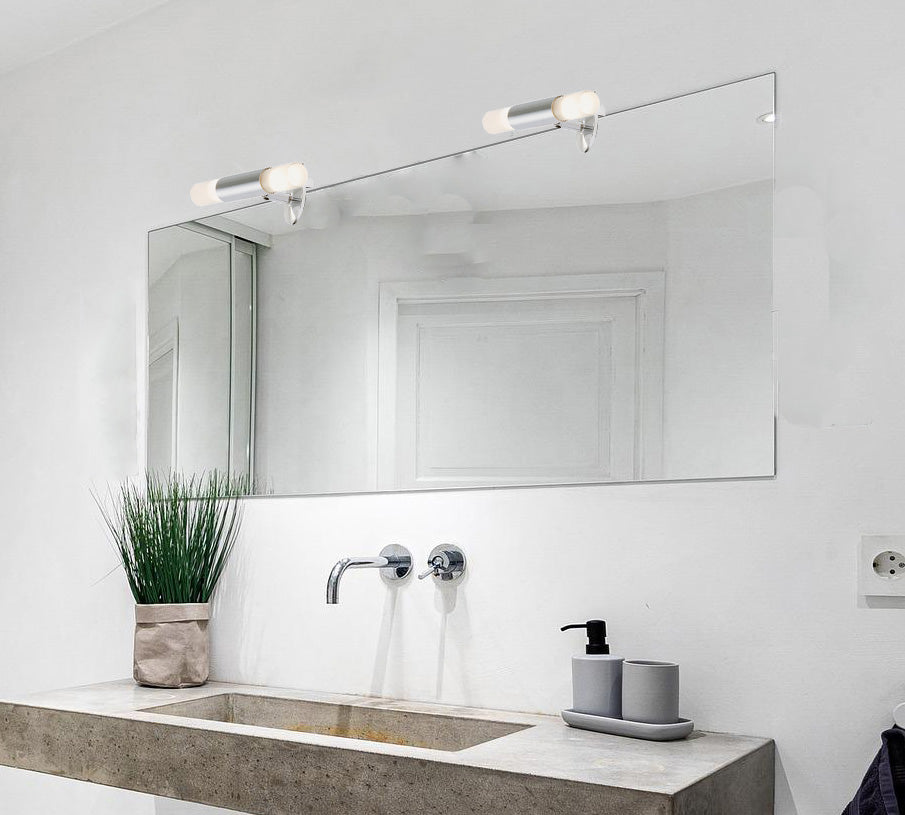 Spiegel-Klemmleuchte mit Schalter 2x G9 LED Chrom