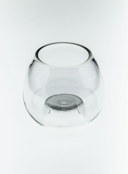 Teelichtglas Kerzenständer Blumenvase aus Glas Transparent Teelichthalter 7,5cm Kerzenleuchter – Glasvase / Deko-Vase – stilv