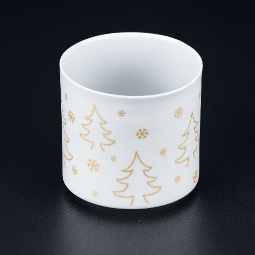 Teelichtglas Weihnachten Porzellan Tree 4566 weiß – Vase / Glasvase / Deko-Vase – stilvolles Wohnaccessoire & Dekoartikel aus
