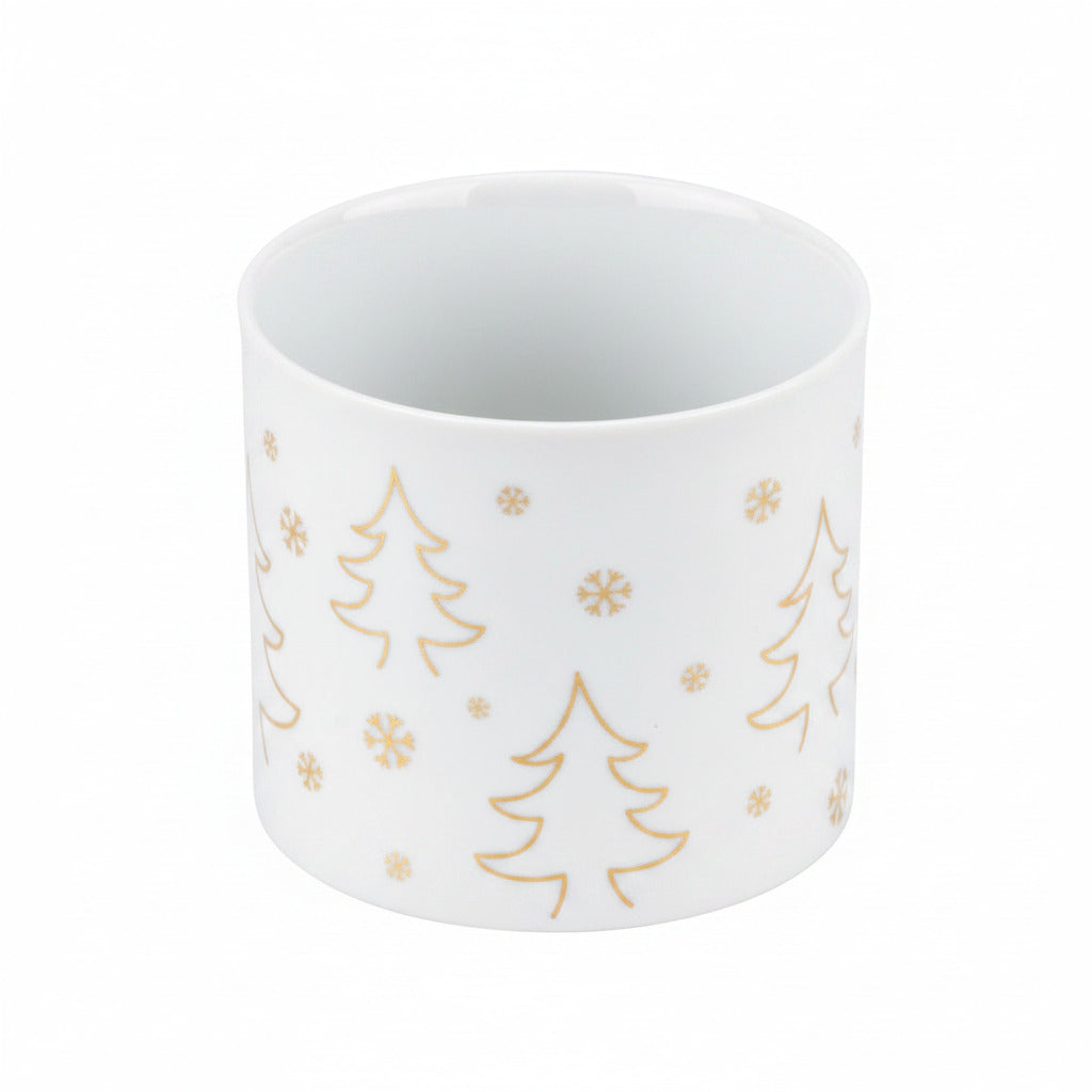 Teelichtglas Weihnachten Porzellan Tree 4566 weiß – Vase / Glasvase / Deko-Vase – stilvolles Wohnaccessoire & Dekoartikel aus