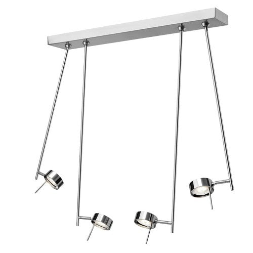 Verstellbare LED Deckenleuchte 4 flammig Pendelleuchte Bling – Deckenleuchte dimmbar