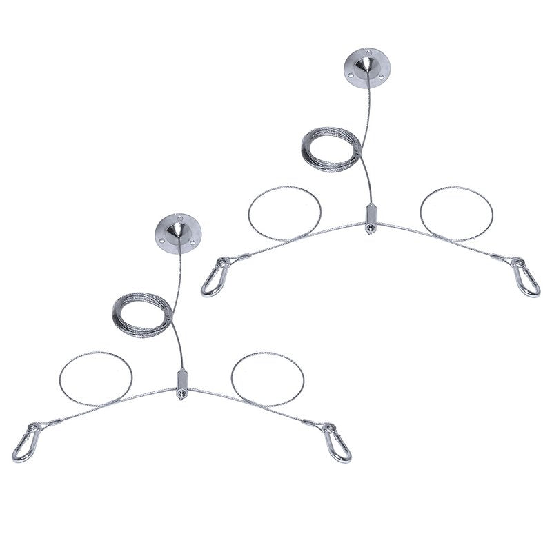 Seilabhängung verstellbar LED Panel 2er Set max 10 Kg Montageset 1,5m Karabinerhaken