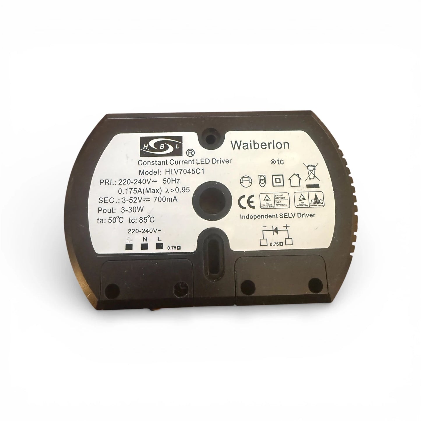Waiberlon HLV7045C1 LED Treiber 700mA Konstantstrom 3-52V 3-30W SELV