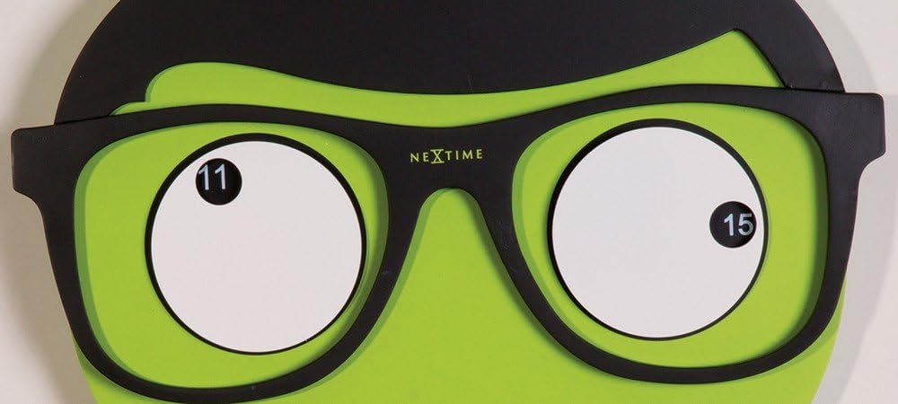 Wanduhr grün Mr. Mustache Kinderuhr