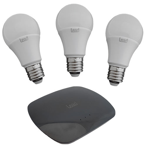 WDC65 3er Set LED Leuchtmittel RGB-W steuerbar über Wifi E27 – Weiß dimmbar – Weiß – 7 W