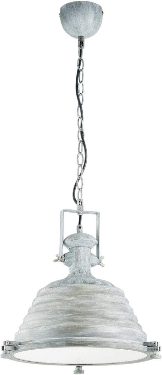 Industrie Retro Pendelleuchte York antik weiß – Pendelleuchte