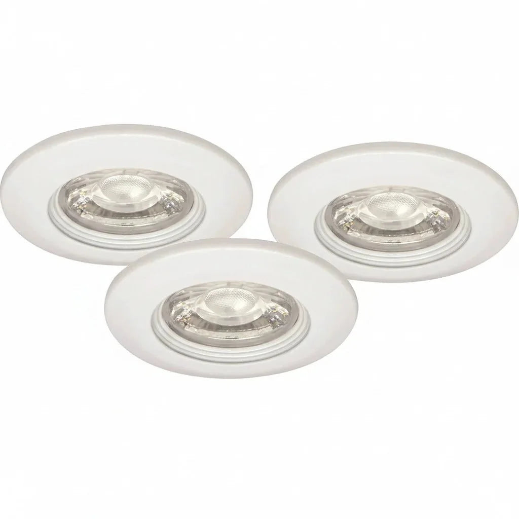 3er Set Malmbergs MD-99 LED Einbaustrahler – Weiß, Ø 60 mm, dimmbar