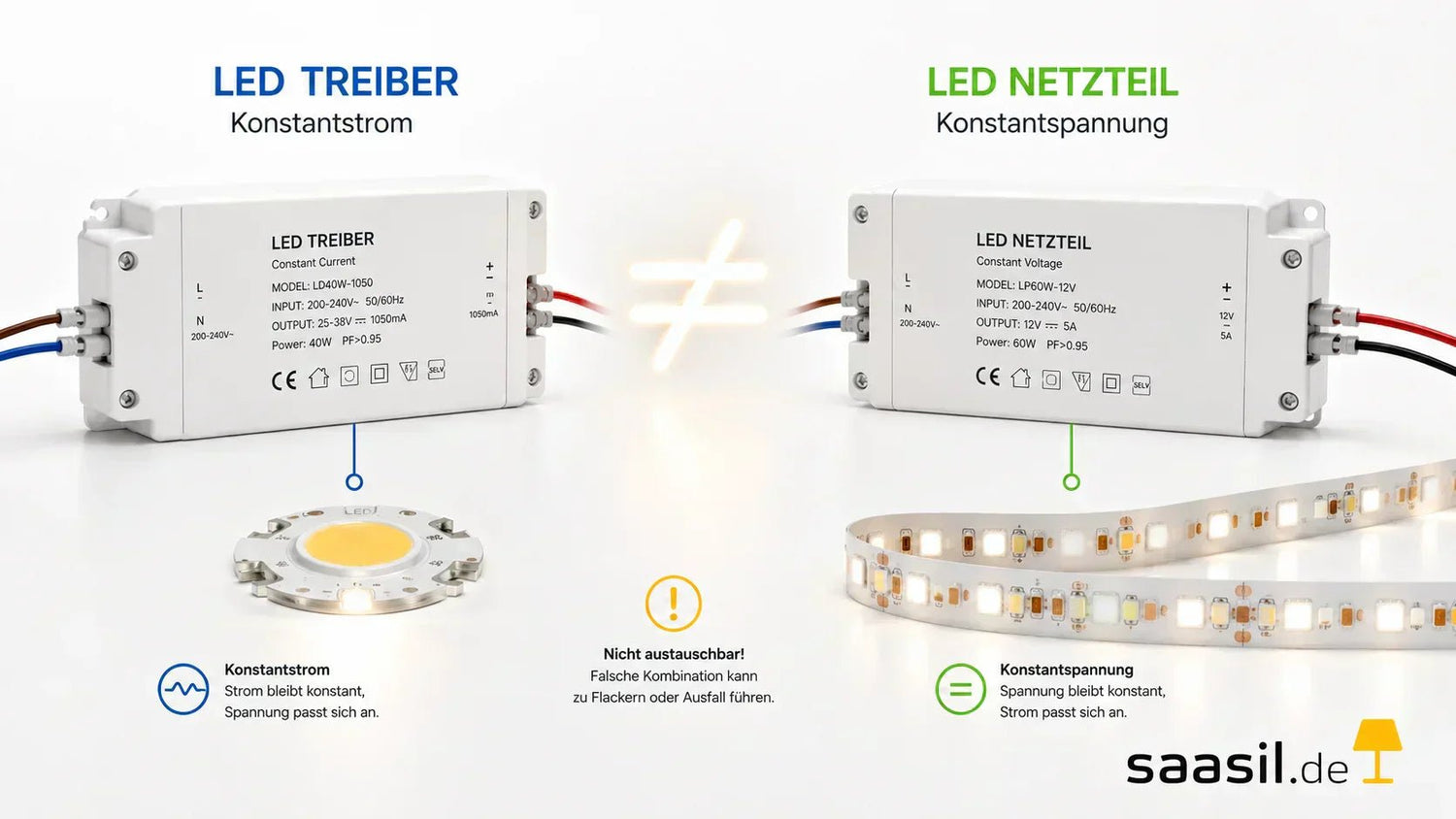 LED Treiber und LED Netzteil im Vergleich – Ratgeber von Saasil