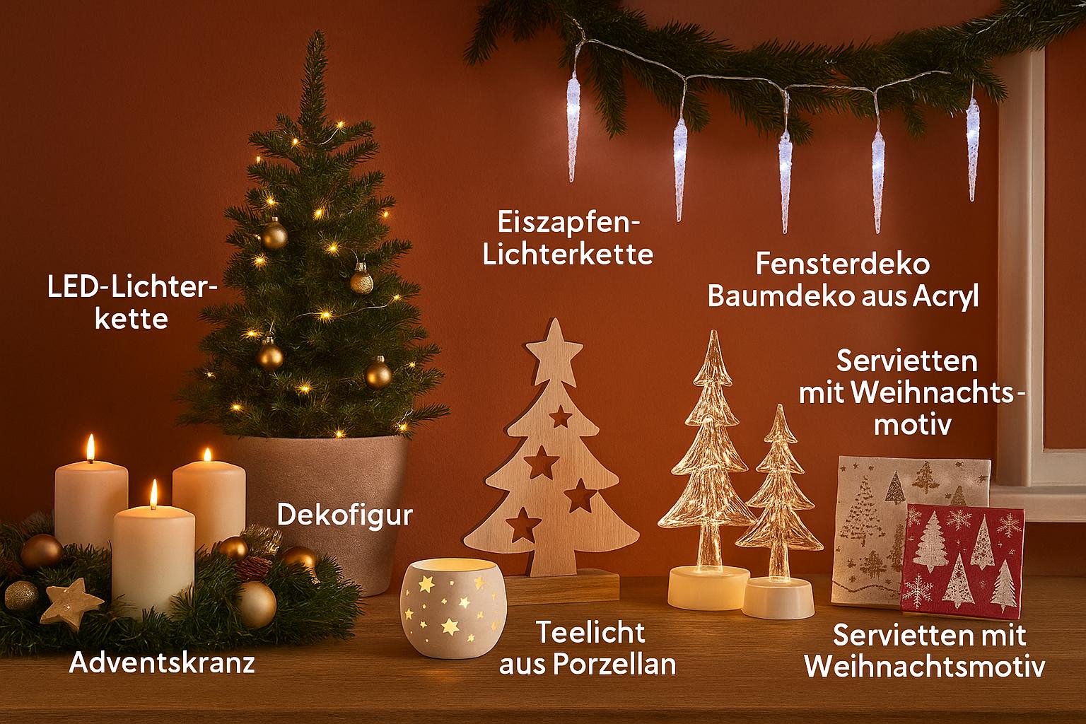 Weihnachtsbeleuchtung & Deko