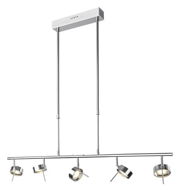 LED Esstischlampe Bling 5flg dimmbar schwenkbar höhenverstellbar – Pendelleuchte dimmbar, höhenverstellbar