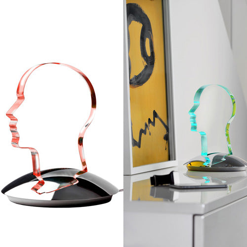 Sompex Head Design LED Tischlamp Acrylglas RGB mit Fernbedienung Tischlampe
