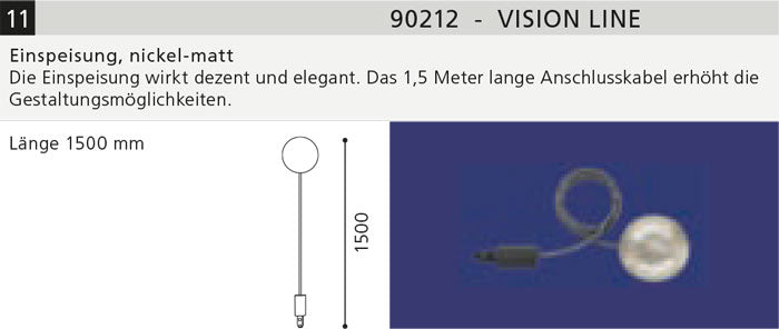 Einspeisung mit Zuleitung EGLO Vision Line 90212 Schienensystem