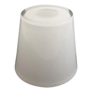 Lampenglas weiß glänzend, konischer Glasschirm für Lampen, Durchmesser 9 cm von Sorpetaler Leuchten