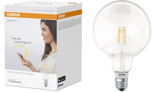 Osram Smart+ Filament Globe E27 5.5W dimmbar für Apple – Klar – Klar – 5.5 W