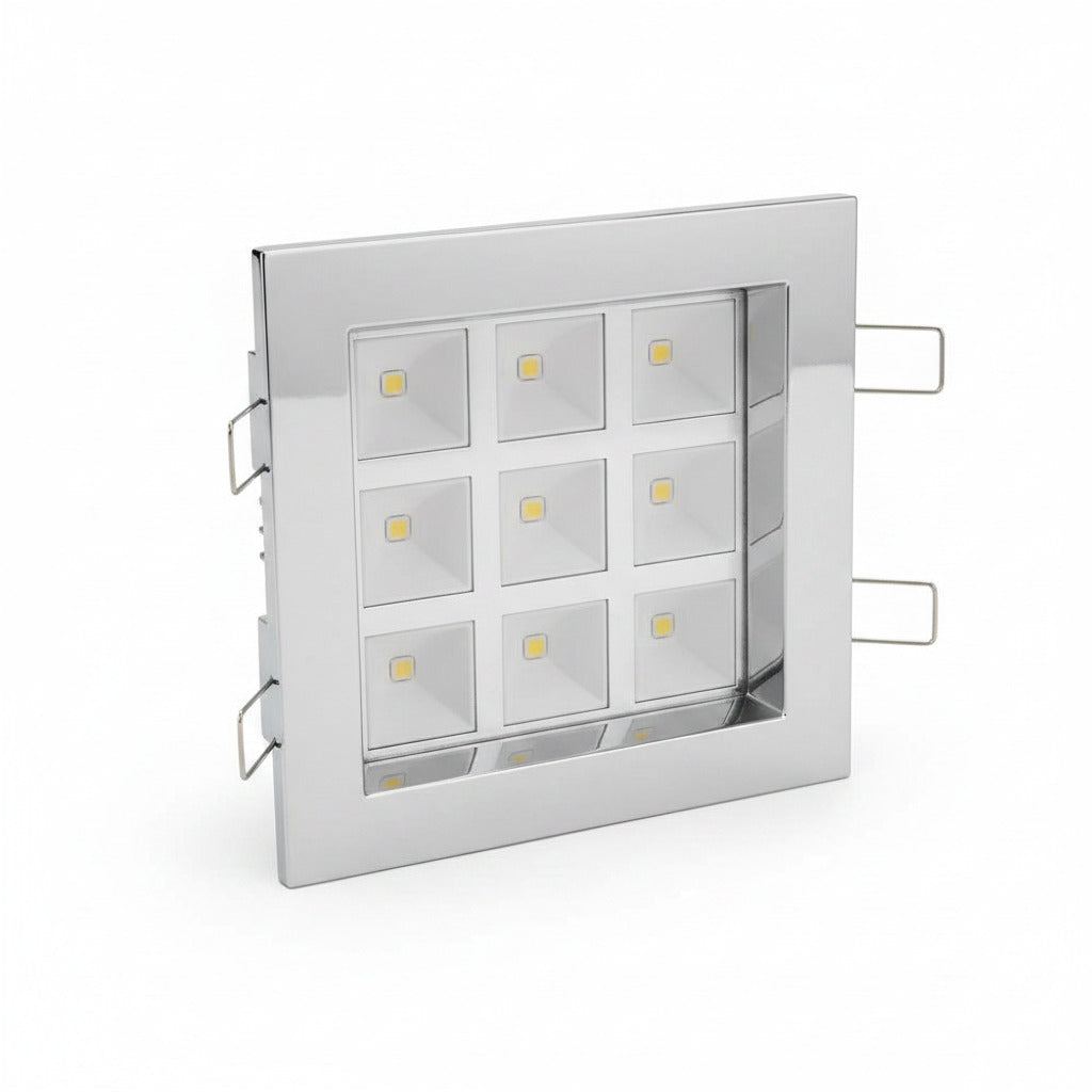 13W LED Downligt 230V dimmbar warmweiß eckig – Einbaustrahler IP20, dimmbar