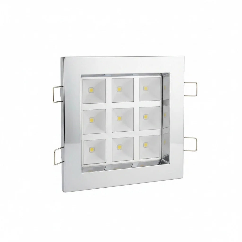 13W LED Downligt 230V dimmbar weiß eckig – Einbaustrahler IP20, dimmbar
