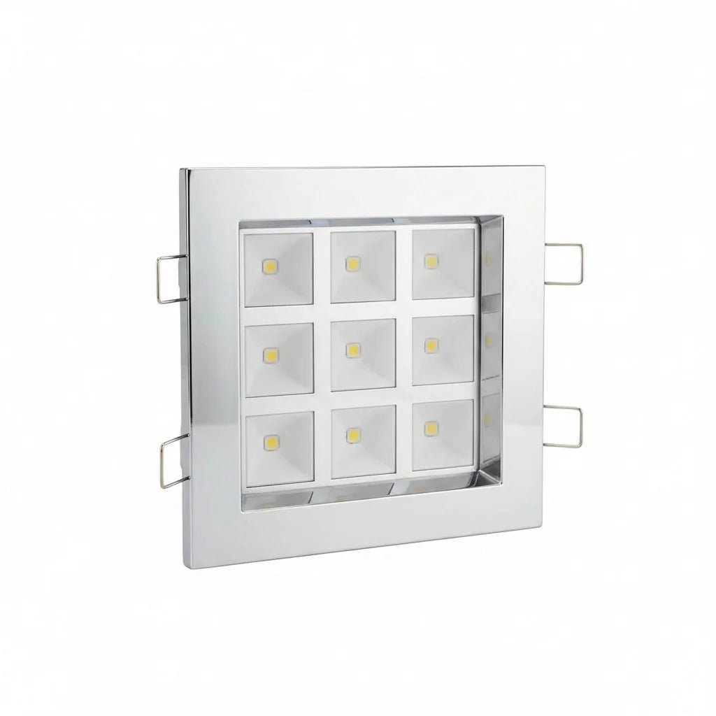 13W LED Downligt 230V dimmbar weiß eckig – Einbaustrahler IP20, dimmbar
