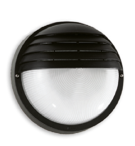 Außenwandleuchte schwarz IP44 1xE27