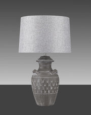 Hockerleuchte MANICA MARRONE Beton-Keramik braun Tischlampe