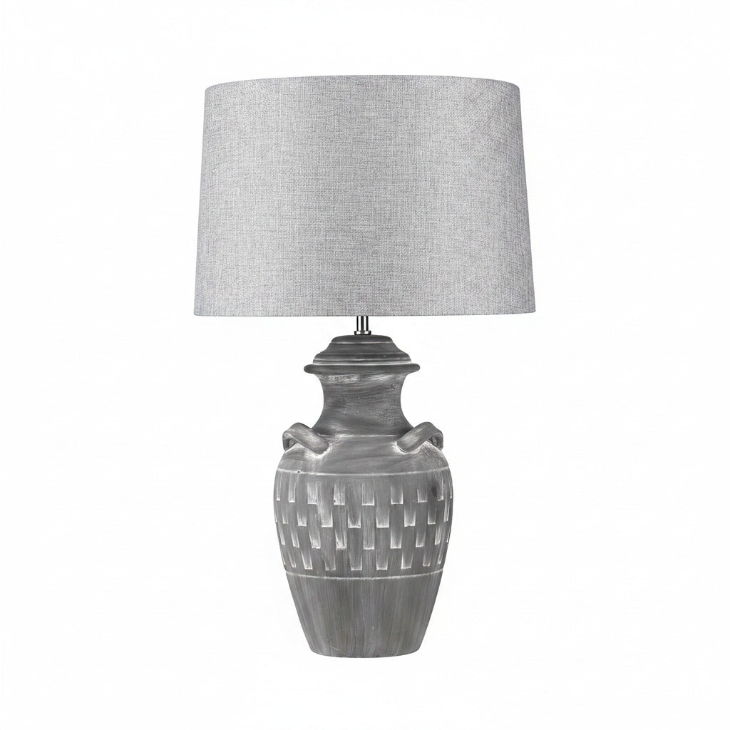 Hockerleuchte MANICA GRIGGIO Beton-Keramik grau Tischlampe