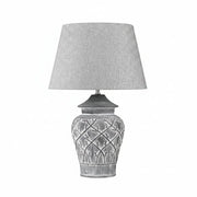 Hockerleuchte FIORE Griggio Beton-Keramik grau Tischlampe