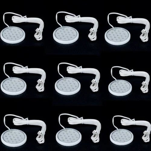 9er Set 9x1W LED Unterbauleuchte Flach Anbauleuchte