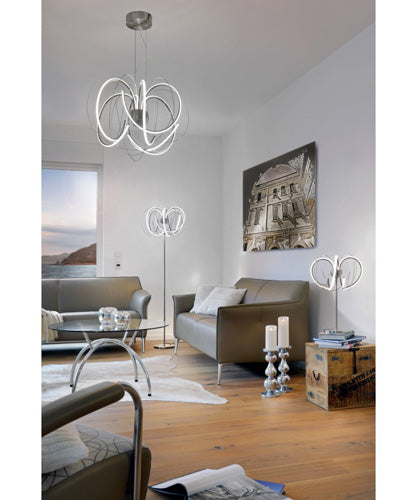 Design LED Tischlampe Apples geschwungen dimmbar