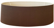 XXL Lampenschirm oval Plissee braun 90 cm für Hängelampe Lampenschirm – saasil.de