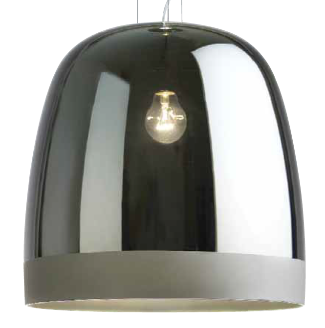 Lampenglas XXL Hängelampe E27 grau Biggi Metallico Sompex – Lampenglas 