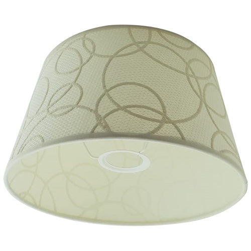 Lampenschirm rund Stoff creme mit Muster 25cm E27 – Lampenschirm Stoff, konisch