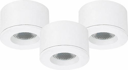 Malmbergs MD-29 LED Kit weiß 3er Set LED Spots Einbau & Aufbau dimmbar IP44 36mm – Einbaustrahler IP44, dimmbar, 36mm
