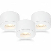 Malmbergs MD-29 LED Kit weiß 3er Set LED Spots Einbau & Aufbau dimmbar IP44 36mm – Einbaustrahler IP44, dimmbar, 36mm
