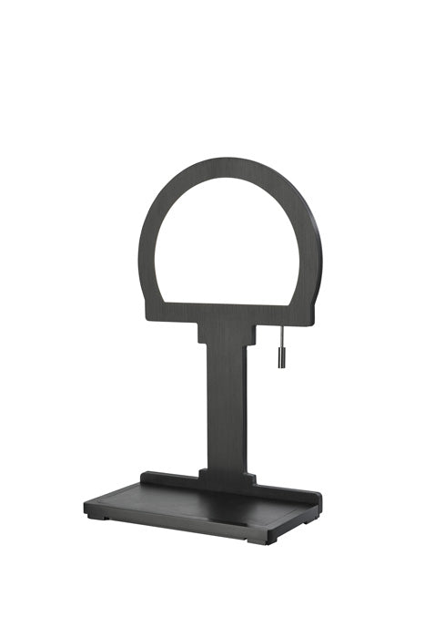 LED Tischlampe mit Handy-Ladefunktion Steve Phone schwarz rund