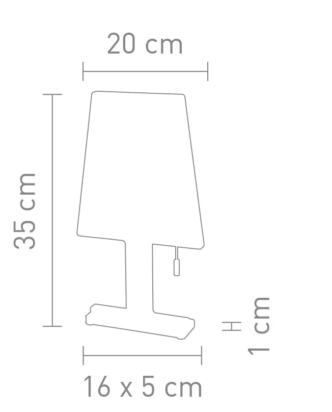 Stilisierte flache LED Tischlampe Steve Touchdimmer Alu