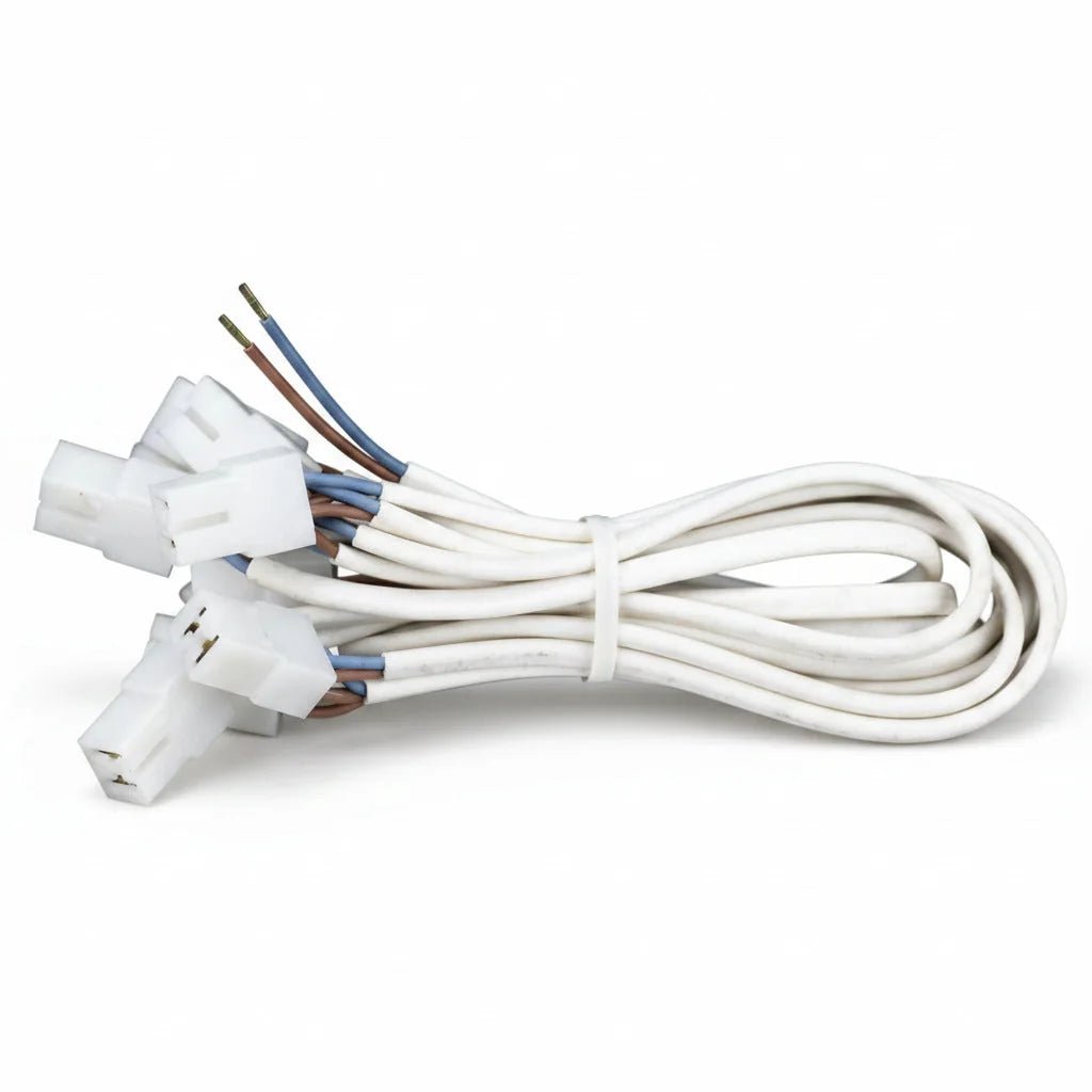 10er Kabelbaum Lampe Leuchte Kabelsatz für Einbaustrahler Kabel Leitung 12V Weiß – Einbaustrahler