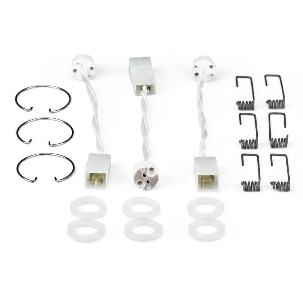 3er Set für Einbaustrahler Haltefeder Feder Klammern Fassung Federring MR11 – Einbaustrahler 13mm