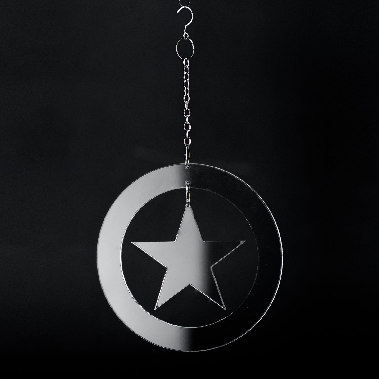 Christbaum Schmuck Weihnachtsbaum Anhanger Sternenring Klar Acryl Chri – stilvolles Wohnaccessoire & Dekoartikel aus Europa