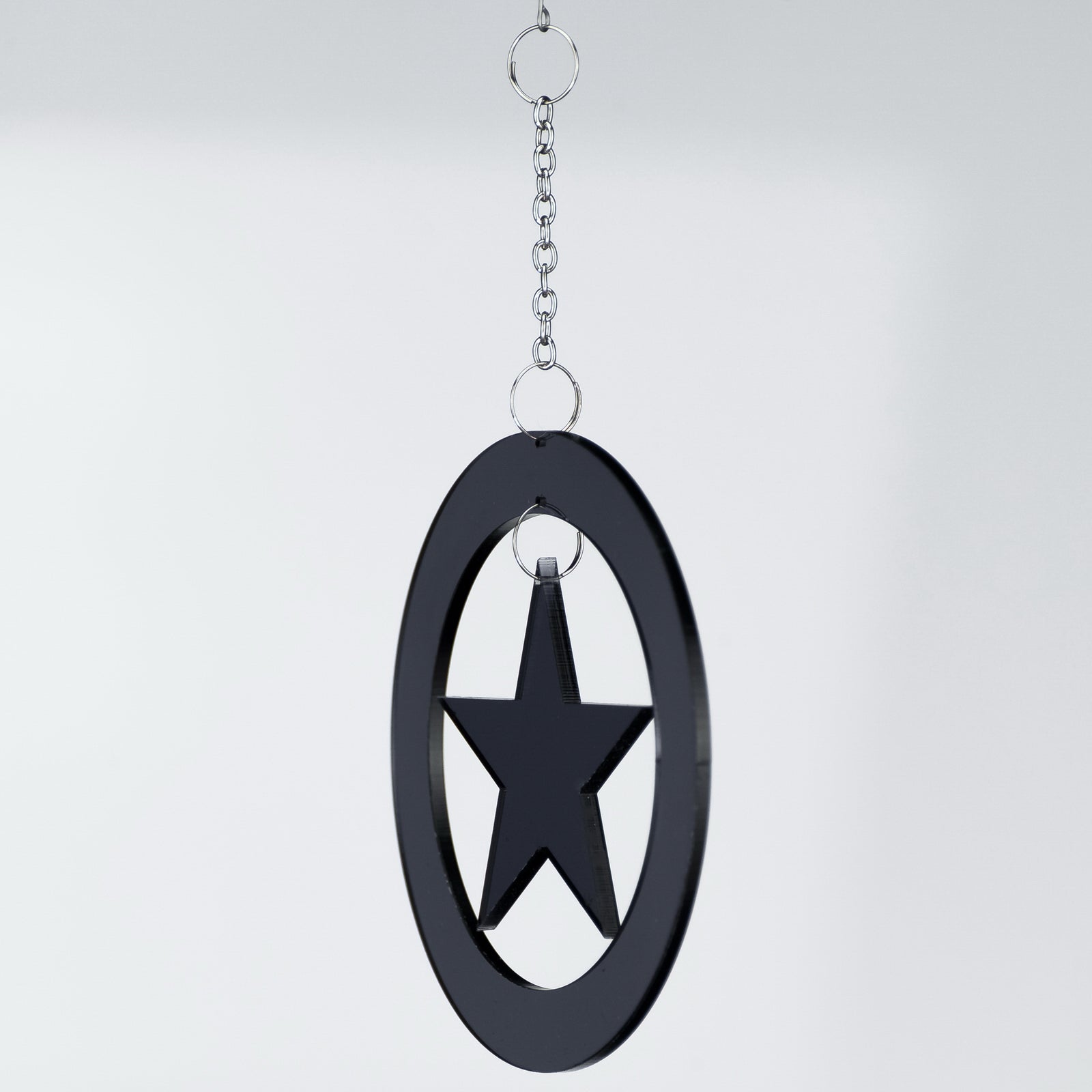 Christbaum Schmuck Weihnachtsbaum Anhanger Sternenring Schwarz Acryl C – stilvolles Wohnaccessoire & Dekoartikel aus Europa