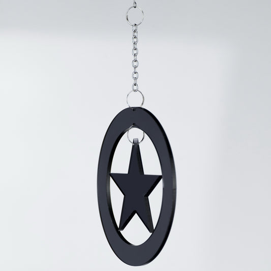 Christbaum Schmuck Weihnachtsbaum Anhanger Sternenring Schwarz Acryl C – stilvolles Wohnaccessoire & Dekoartikel aus Europa