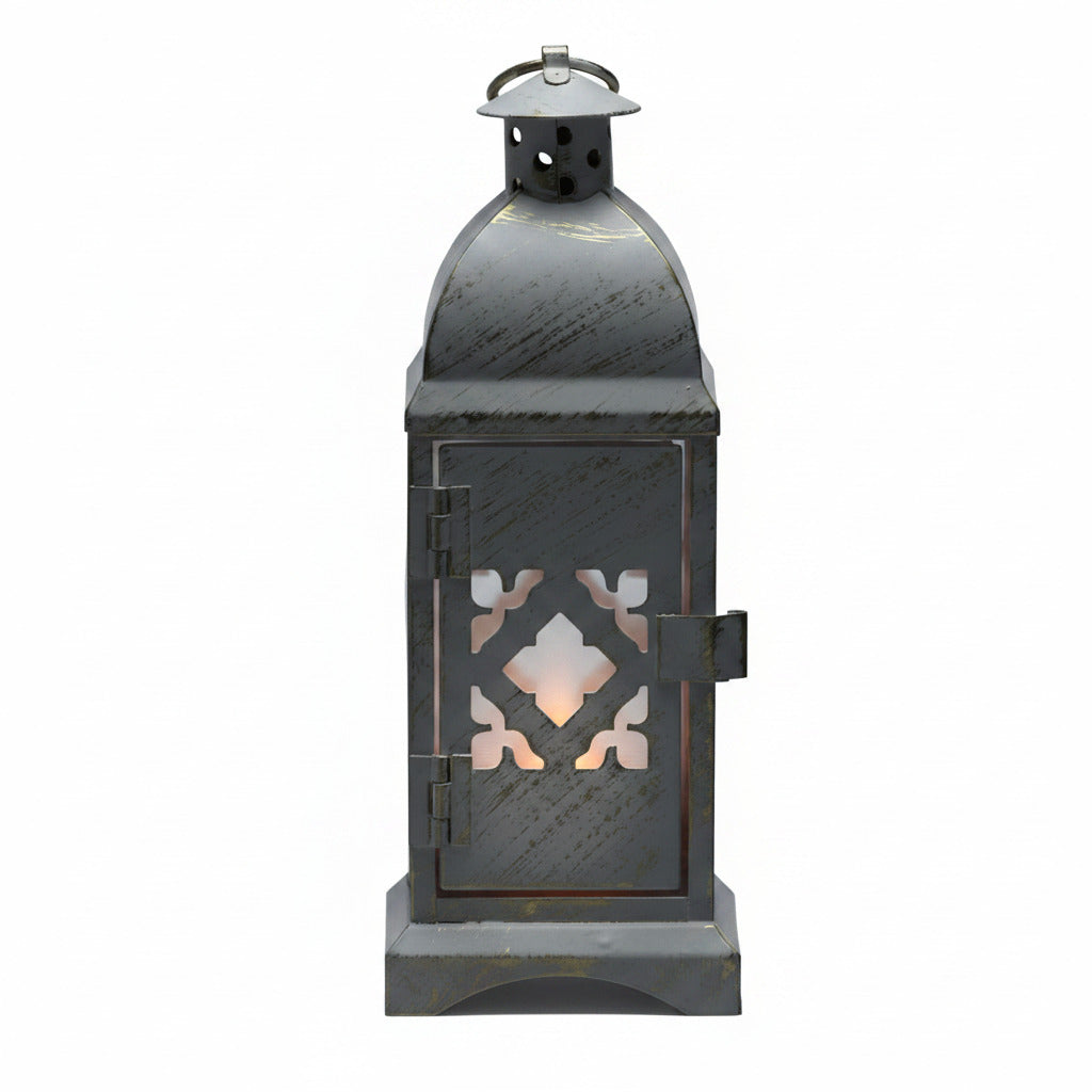 Klassische Tischlaterne Landhaus 19cm Teelicht Weiß Teelichthalter Tisch Deko Weihnachten – Windlicht / Teelichtglas – stilvo