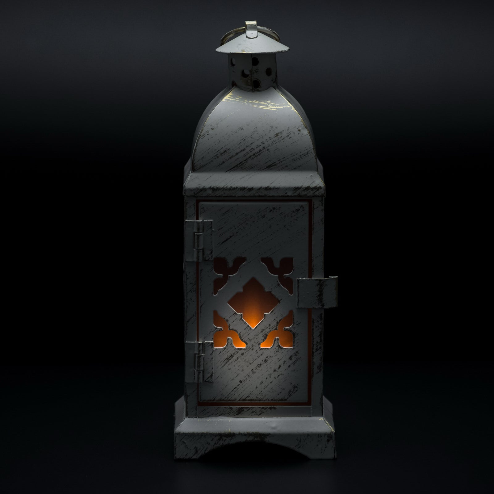 Klassische Tischlaterne Landhaus 19cm Teelicht Weiß Teelichthalter Tisch Deko Weihnachten – Windlicht / Teelichtglas – stilvo