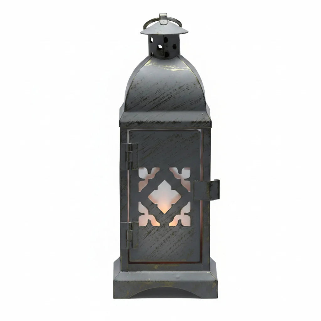 Klassische Tischlaterne Landhaus 19cm Teelicht Weiß Teelichthalter Tisch Deko Weihnachten – Windlicht / Teelichtglas – stilvo