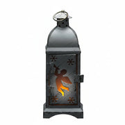 Klassische Tischlaterne Engel 19cm Landhaus Teelicht Weiß Teelichthalter Deko Weihnachten X-mas – Windlicht / Teelichtglas – 