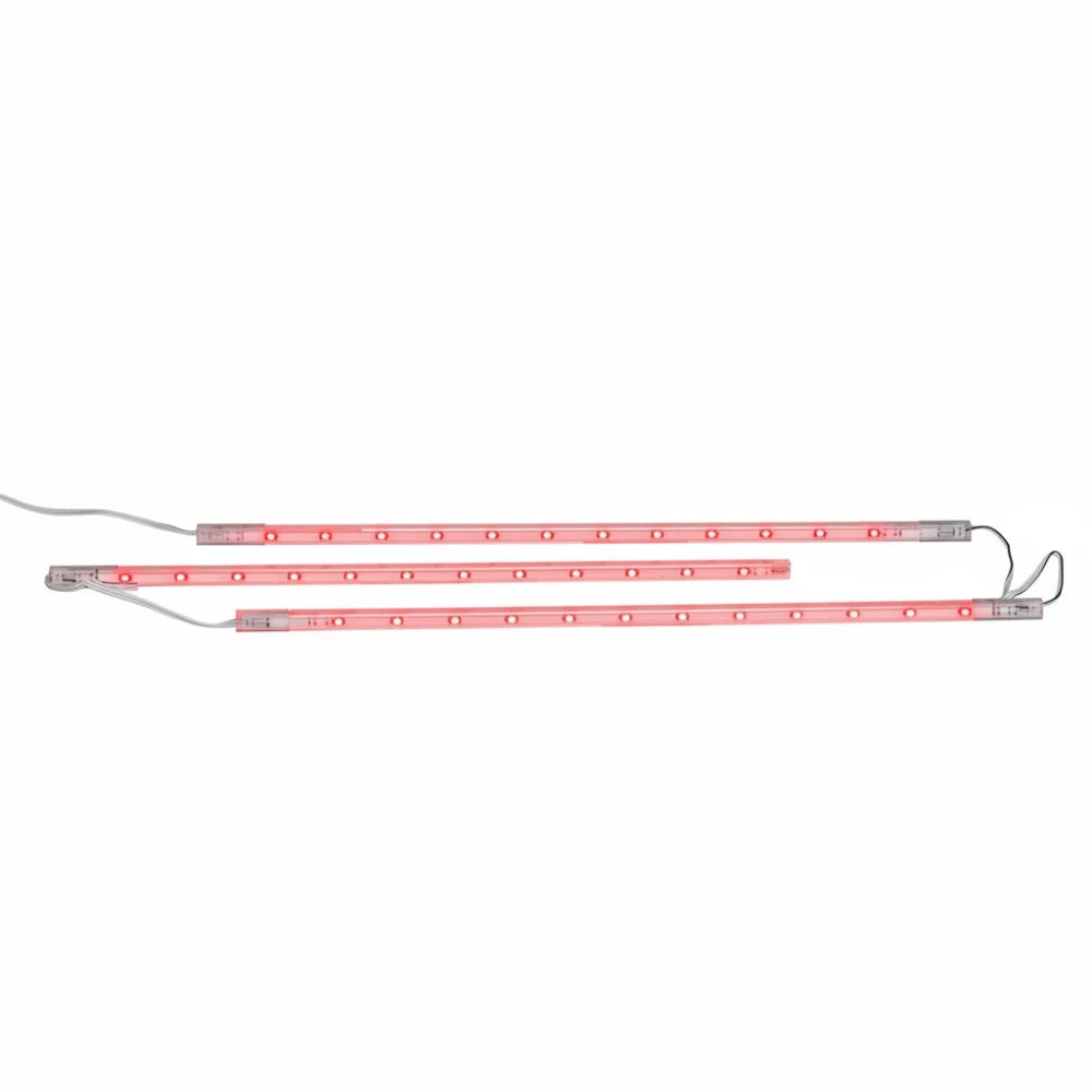 LED-Lichtleisten Casaya  Rot LED-Sticks 3er Set mit Netzteil Unterbauleiste 3x30cm