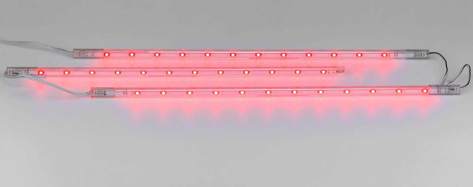 LED-Lichtleisten Casaya  Rot LED-Sticks 3er Set mit Netzteil Unterbauleiste 3x30cm