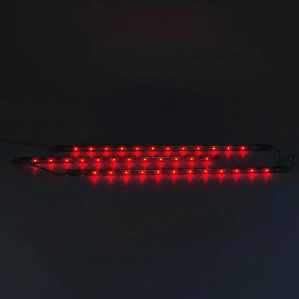 LED-Lichtleisten Casaya  Rot LED-Sticks 3er Set mit Netzteil Unterbauleiste 3x30cm