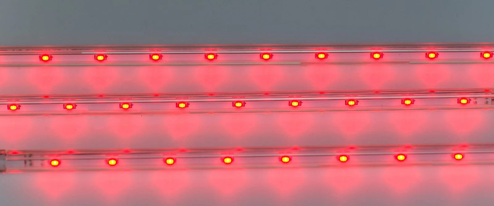 LED-Lichtleisten Casaya  Rot LED-Sticks 3er Set mit Netzteil Unterbauleiste 3x30cm